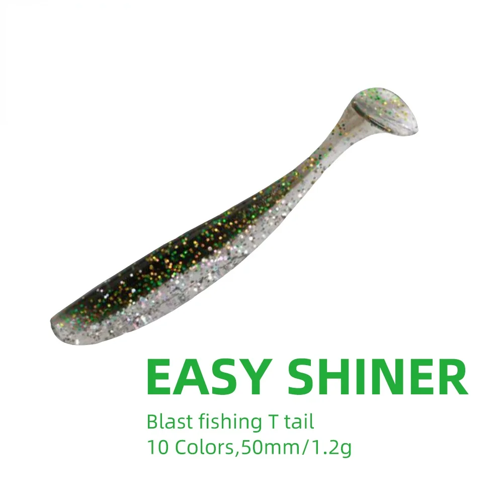 

TIANNSII 10pcs Fishing Lures Soft Lures Wobblers 50mm 1.2g Easy Shiner Silicone Artificial Baits Fishing Goods Lures for Fishing