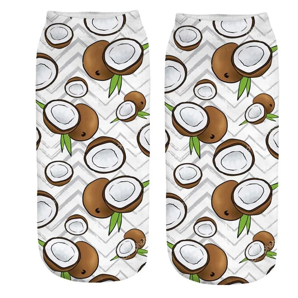 Новинка Носки с 3D принтом ярких цветов для женщин и девочек Женские носки