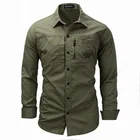 Брендовые повседневные приталенные мужские рубашки с длинным рукавом, Camisa Masculina, рубашка в стиле милитари для мужчин хлопок, Высококачественная рубашка Hombre, 100%