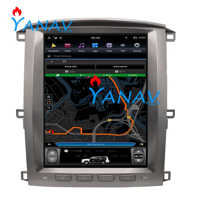 

12.1 inch Vertical Screen Android Car Radio For-TOYOTA Land Cruiser LC100 2003-2007 Gps navigation car stereo multimedia player