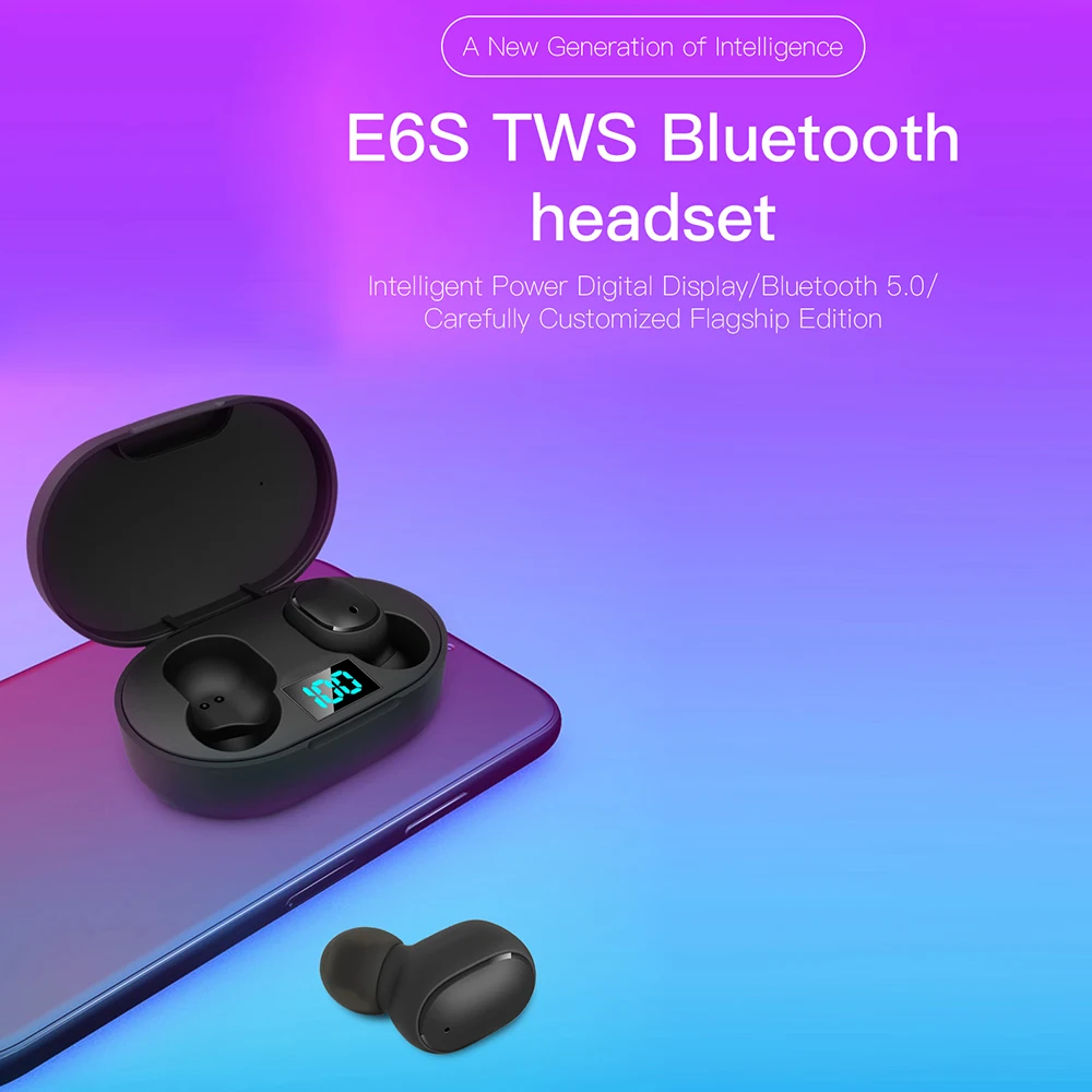 A6s/E6S наушники для Xiaomi Redmi Airdots беспроводные Bluetooth 5 0 с шумоподавлением huawei Iphone |