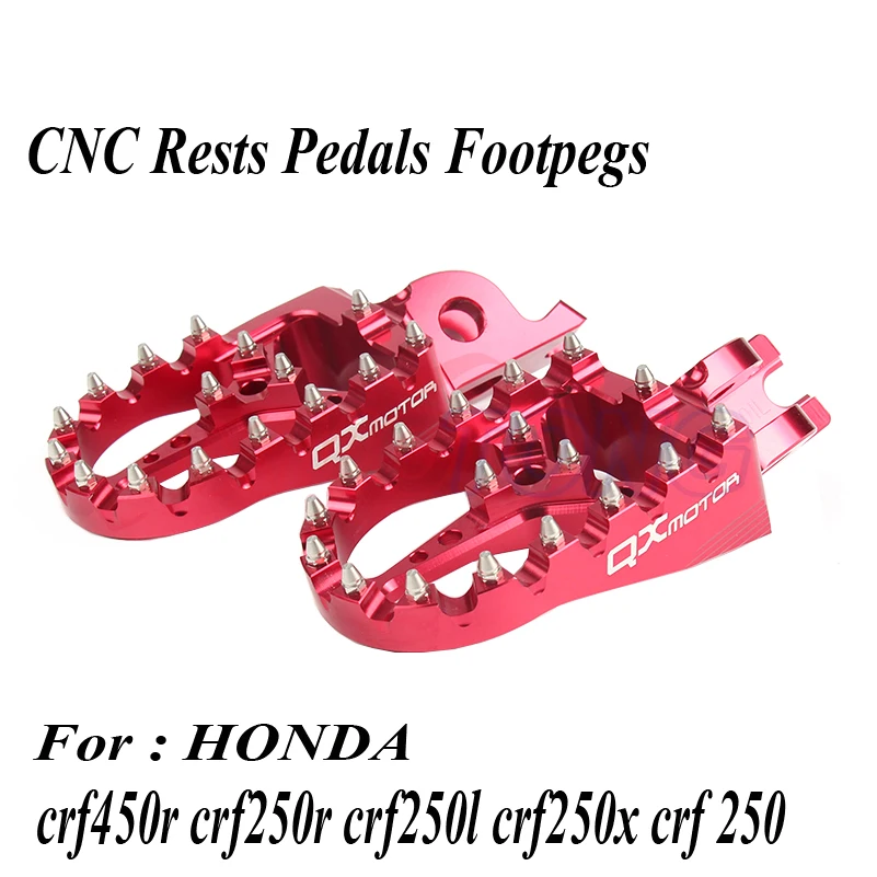 Красные ЧПУ заготовки MX подножки подставки педали для Honda crf450r crf 450 crf250r crf250x CR125/250