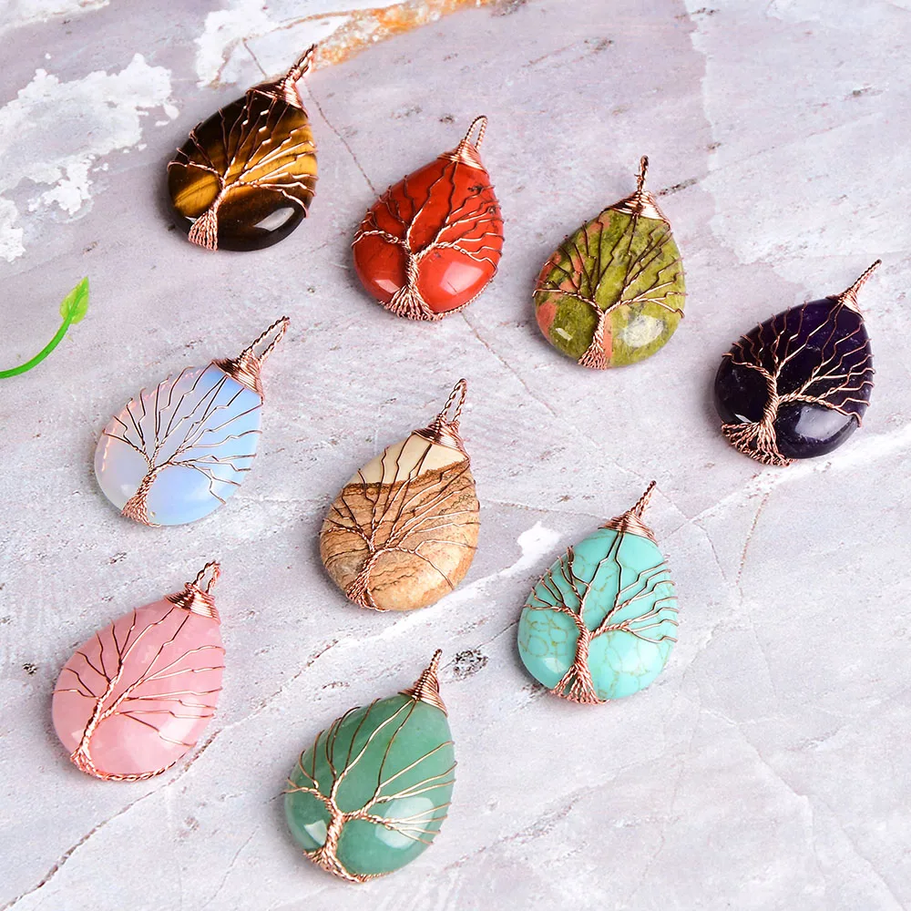 1 шт. подвеска из натурального кристалла Древо жизни|Камни| |