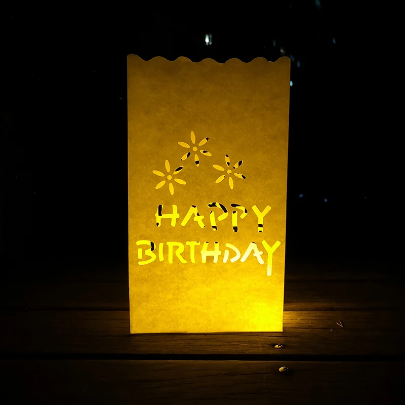 50 шт./лот Солнечный держатель для чайной свечи Luminaria бумажный Свеча-фонарь сумка для рождественской вечеринки наружное свадебное оформление новинка