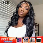 ISEEHAIR Headband Wig Natural Color Body Wave Human Hair Wigs Scarf Wig Peruvian Hair Body Wave Wig Glueless Wig for Women