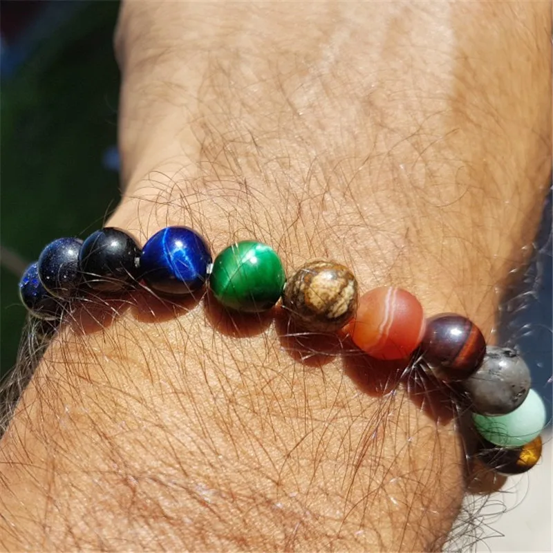 Браслет с солнечной системой для мужчин и женщин браслет натуральным камнем в