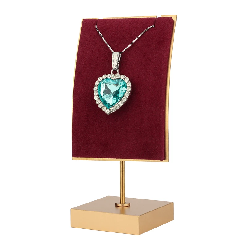 

Новинка, красная металлическая пластина, микрофибра, кожа, замша, ювелирное изделие, кулон, ожерелье, серьги, витрина для магазина, 4 цвета в н...