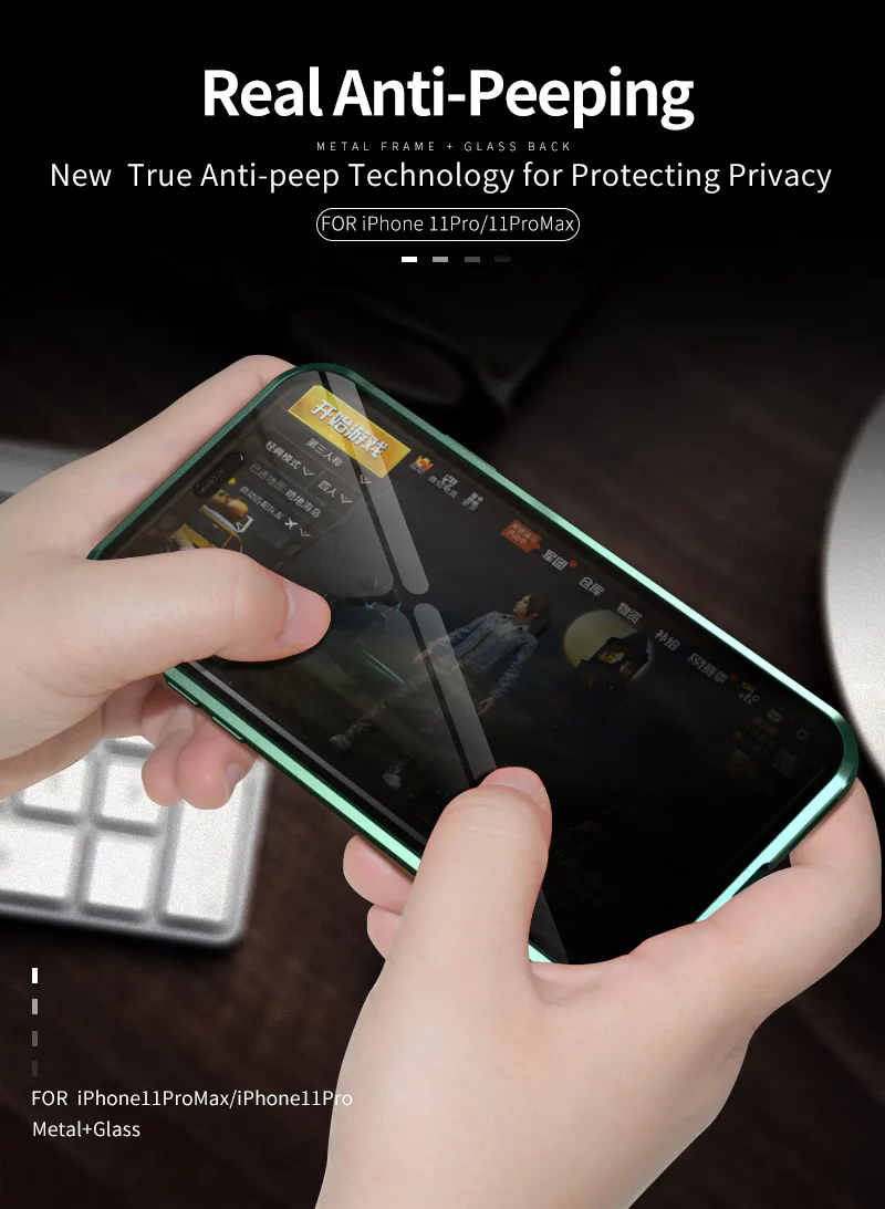 360 Защитный Магнитный чехол для iphone 11 Pro MAX Противоударная прозрачная стеклянная крышка металлическая рамка СПС iphone 11 Pro Роскошная Броня