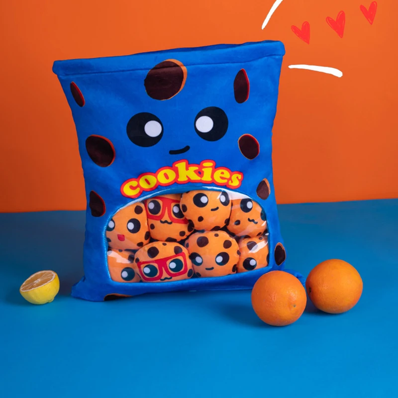 

NEW 6Pcs 9Pcs A Bag Of Puffs Toy Stuffed Soft Snack Pillow Plush Puff Toy Girlfriend Birthday Suprise Gift Kids Christmas Gift