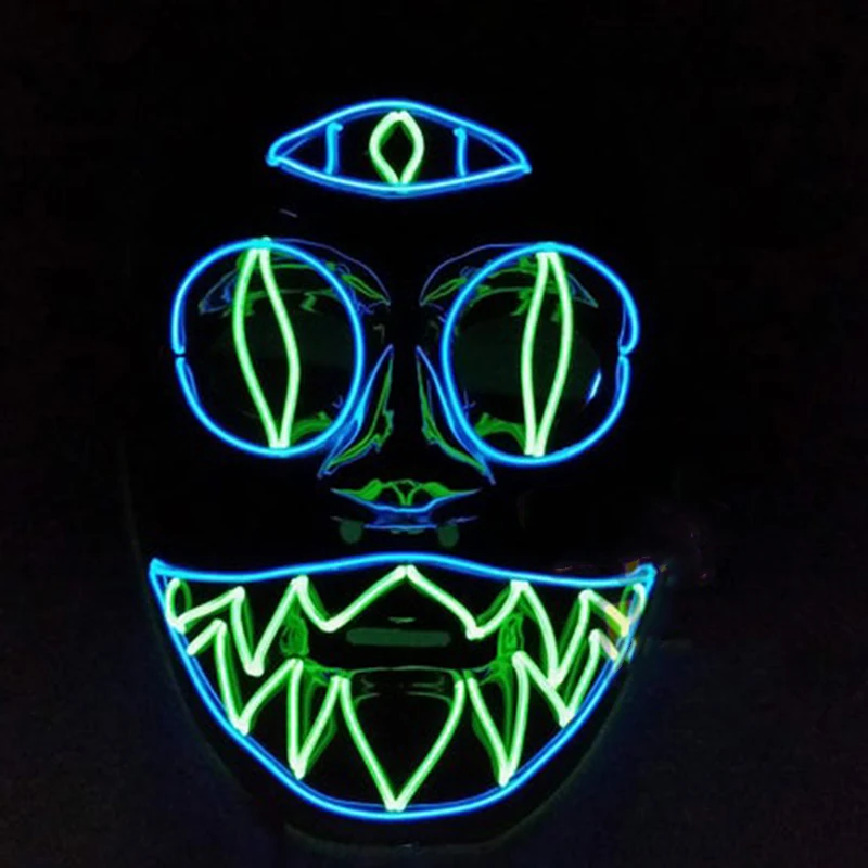 Светодио дный Light вечерние MasksHalloween маска очистки выборы год большой забавный