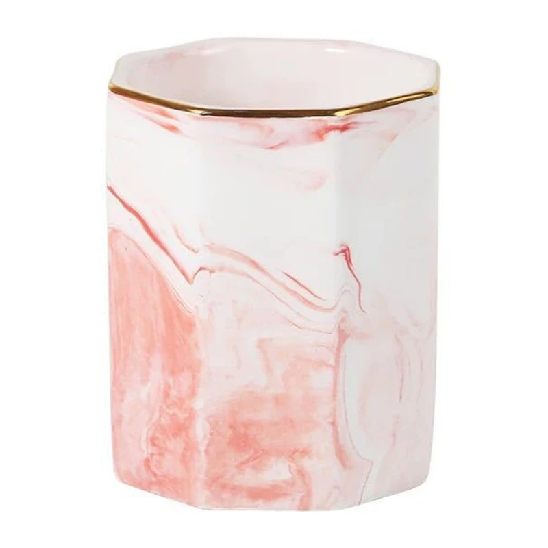 

Cosmetics Makeup Brushes Storage Box Cylindrical Case Storage Lipstick Brush Pen Holder Organizer Ceramic Desktop Container