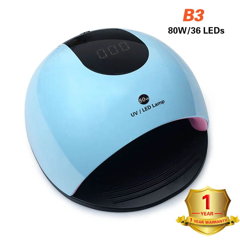 b3-blue Горячая солнце 2C светодиодный светильник для ногтей УФ лампа для ногтей 48 Вт/80 Вт SUNUV подходит для всех гель 33 бусины светодиодный дисплей Сушилка для ногтей автоматическая индукция - Цвет: b3-blue