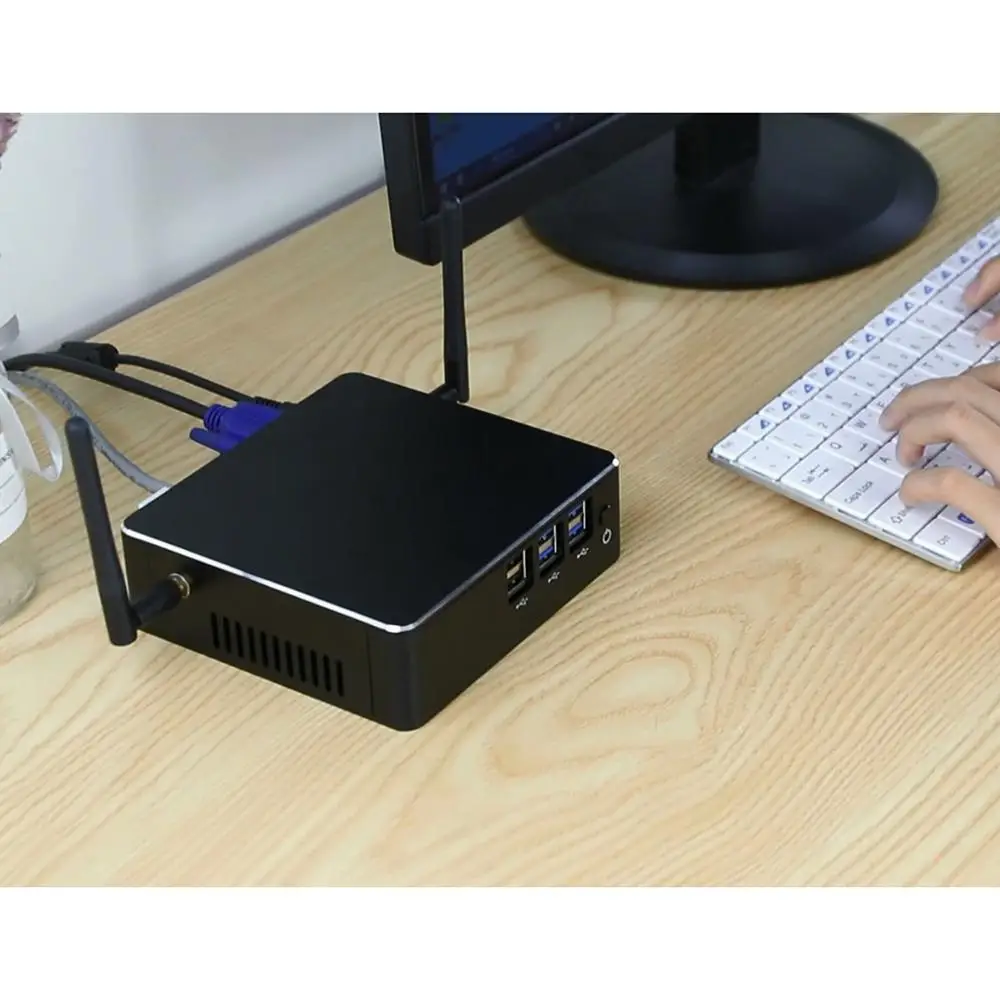 Мини ПК 4K UHD Intel Core i7 6567U i5 6360U i3 6157U Windows 10 неттоп охлаждающий вентилятор HDMI VGA Wifi 6 * USB