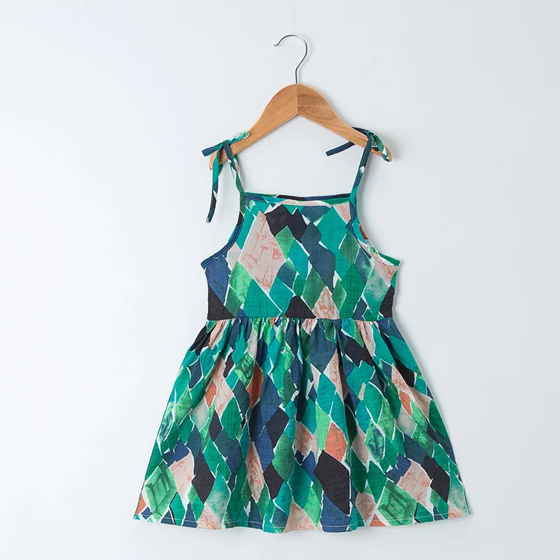 CYSINCOS/платье для маленьких девочек детское пляжное платье на бретелях с