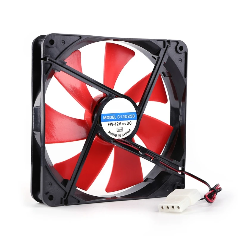 

12V 4 Pin 140mm DC Silent CPU Cooling Fan High Airflow 2300RPM Speed Adjustable Computer Cooler for PC Chassis