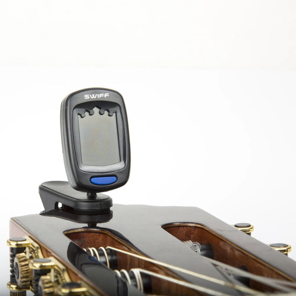 Складной поворотный мини-тюнер SWIFF A9 с клипсой гитарный тюнер для хроматической