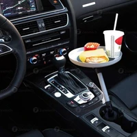 car tray car rotating bracket travel beverage cup holder coffee table food tray 360 degree rotating tray