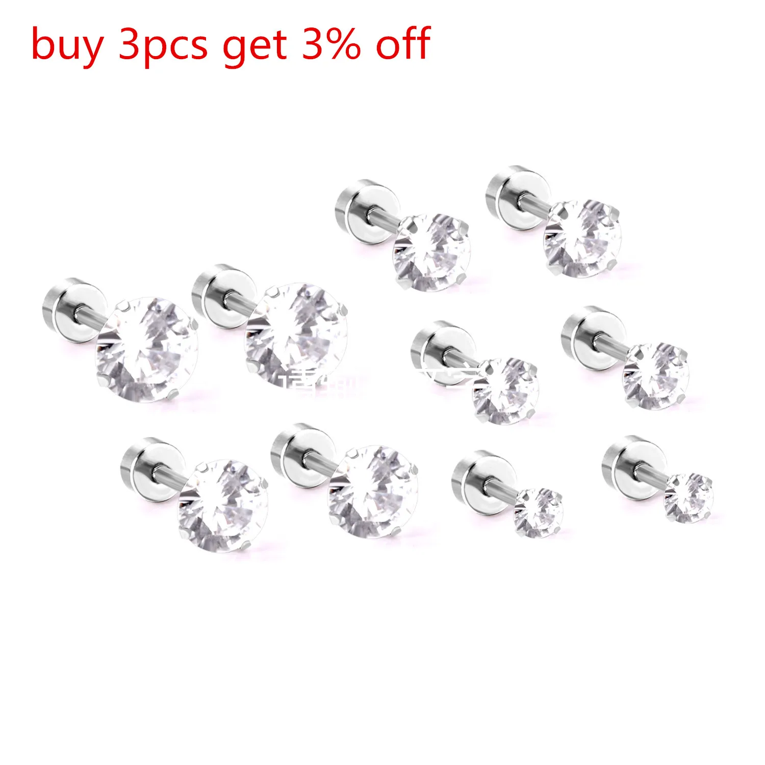 Роскошные стальные серьги для женщин Brinco один набор нержавеющая сталь CZ