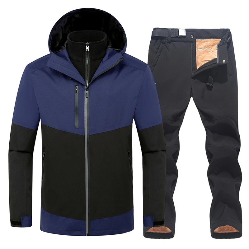 

Ski Suit Men Outdoor Warm Ski Jacket And Pants Windproof Waterproof Snow Clothes Winter Skiing Snowboarding Jacket Men Brands