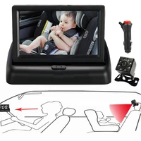 baby child car seat mirror infants safety back seat monitor with night vision 170%c2%b0 4 3inch high definition display screen