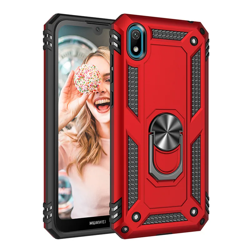 Чехол для Huawei Y5 Y6 Y7 Prime 2019 противоударный бронированный держатель подставка