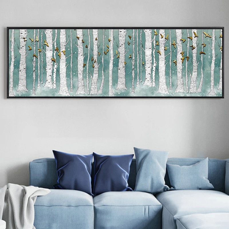 Бирюзовые плакаты и принты настенная Картина на холсте абстрактные Золотые