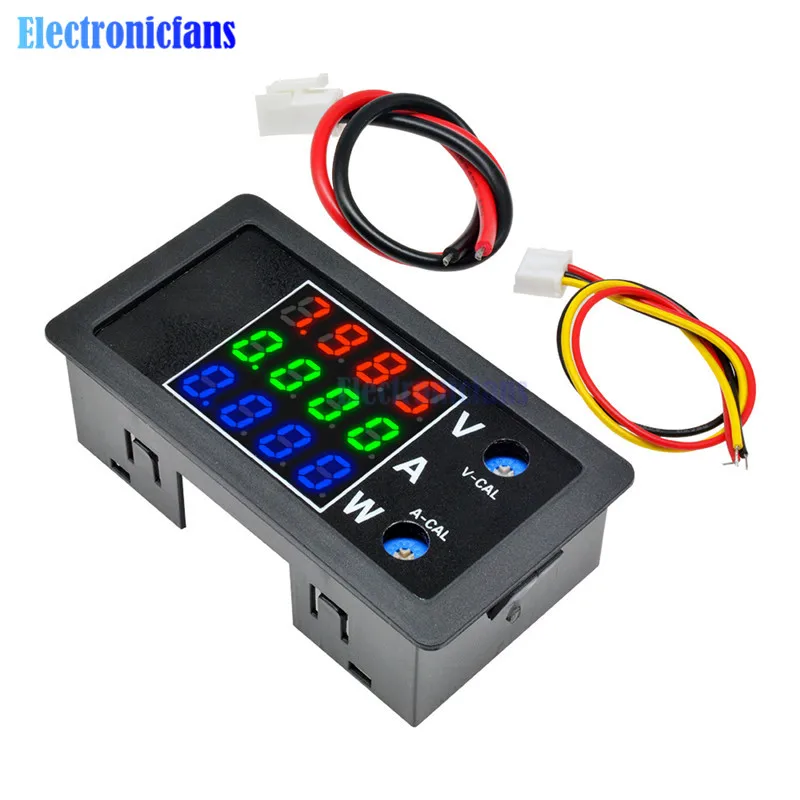 Цифровой измеритель мощности постоянного тока 0-100 в 10 А 1000 Вт электроэнергии