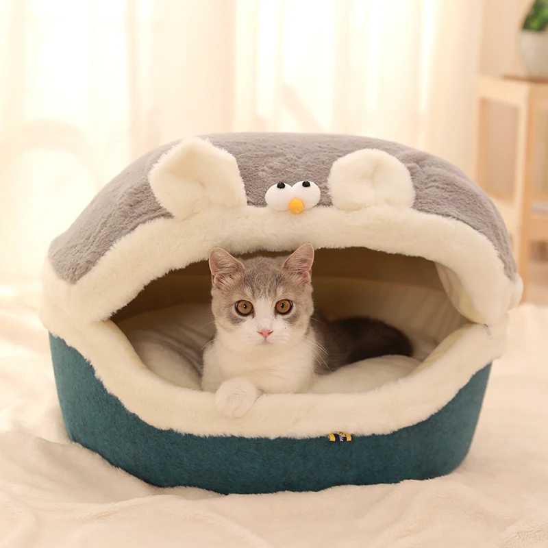 hoopet pet cat basket bed cat house warm cave kennel for dog puppy home sleeping kennel teddy comfortable house cat bed free global shipping