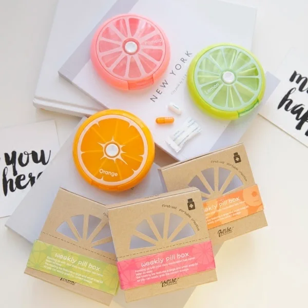 Еженедельная вращающаяся коробка для таблеток круглый резак 7 дней путешествия