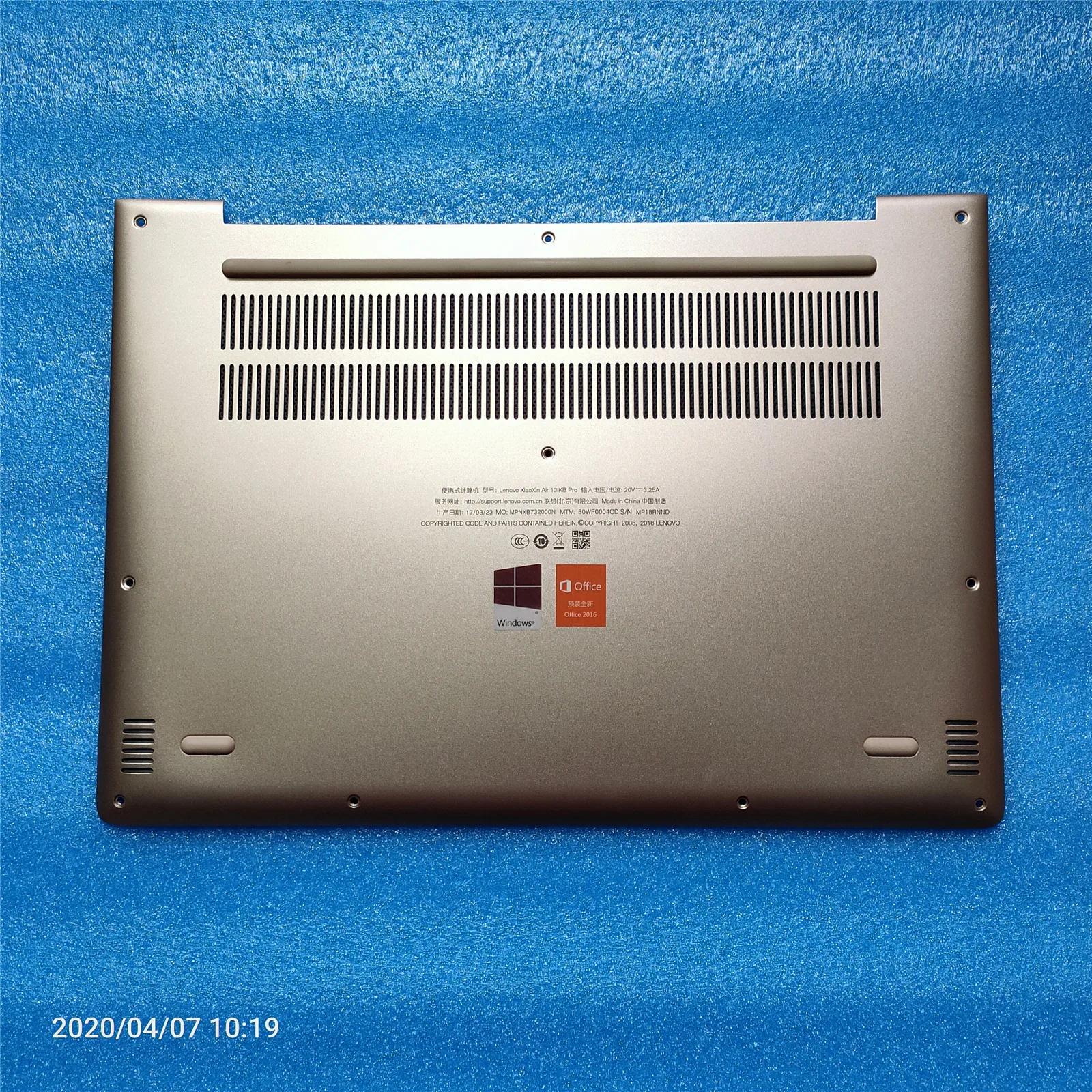Новинка для Lenovo ideapad 710S-PLUS-13ISK IKB Нижняя крышка корпуса золотого и серебристого
