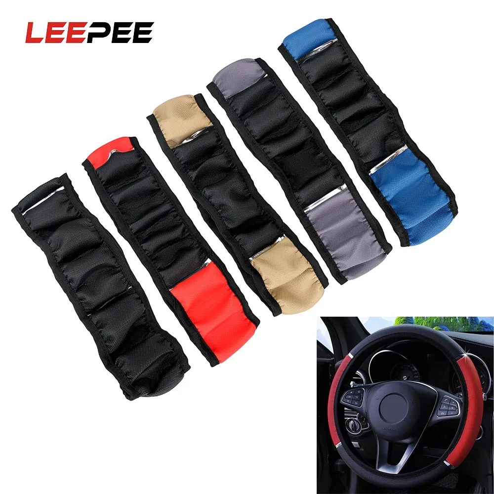LEEPEE Универсальный Нескользящие чехол рулевого колеса автомобиля из