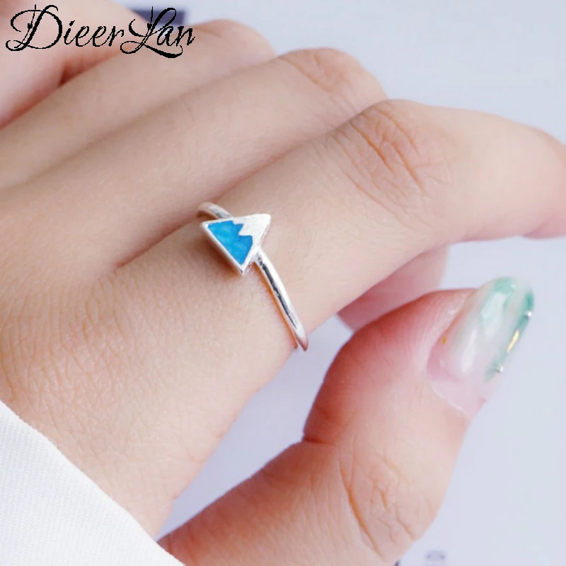 Винтажные Женские Треугольные серебряные кольца регулируемый размер для мужчин