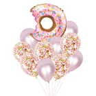 1 комплект, воздушный шар из алюминиевой фольги в виде пончика и мороженого