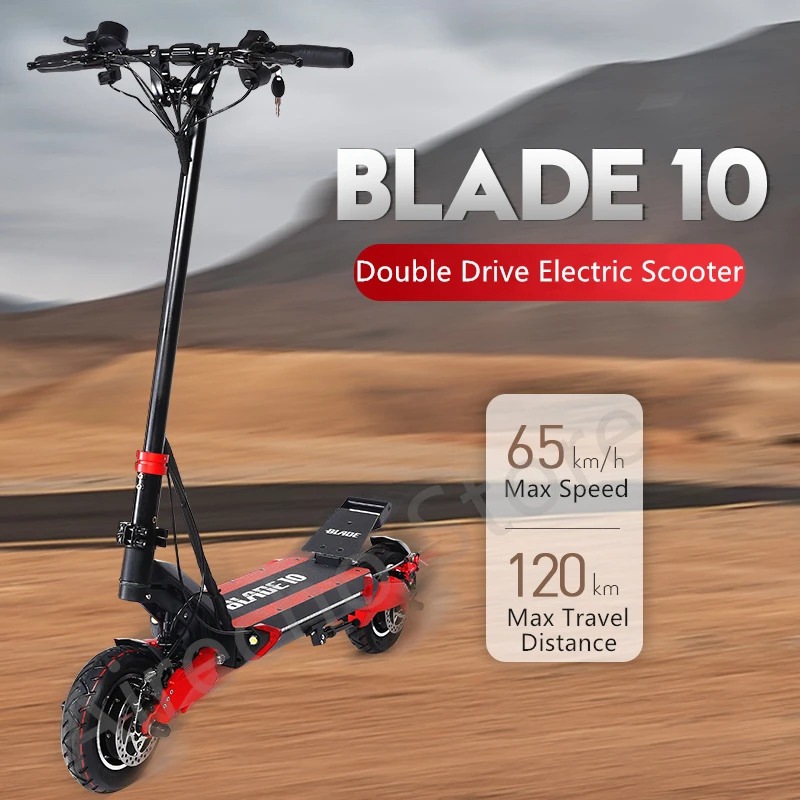 Новый лопасти 10 Kickscooter дюймов внедорожный умный электрический скутер 52 в 2000 Вт