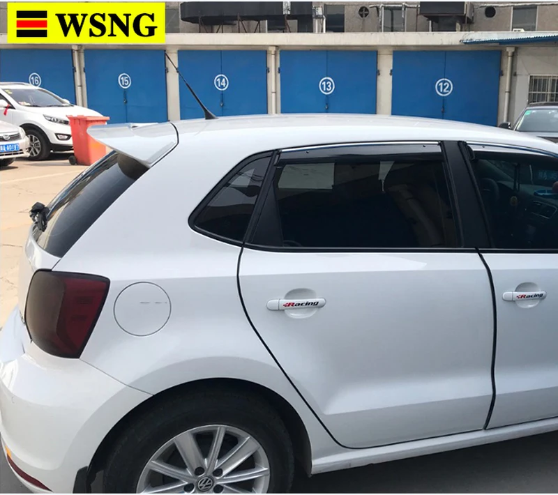 Декоративный задний спойлер из ABS-пластика для Volkswagen VW Polo 2011-2015 (неокрашенный).