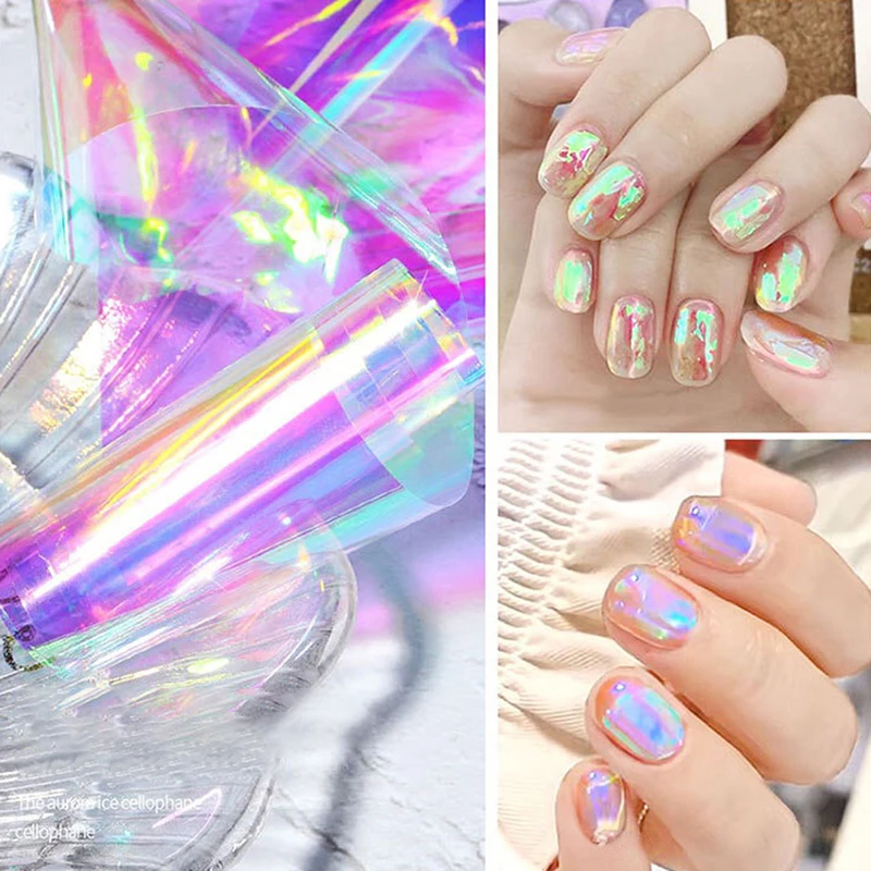

Japanese Nail Art Aurora Ice Cube Cellophane diy5 Color Sticker