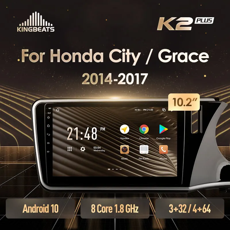 KingBeats штатное головное устройство For Honda City Grace 1 2014 2017 Right hand driver GPS автомагнитола на