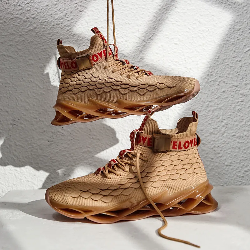 Новые весенние кроссовки для мужчин амортизирующие бега трикотажные дышащие