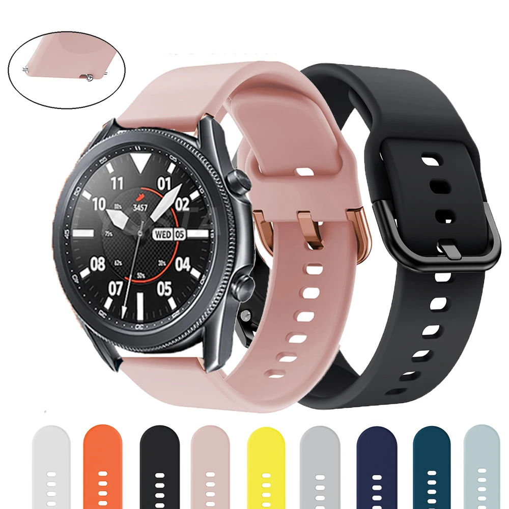 Мягкий силиконовый ремешок для часов Samsung Galaxy Watch 42 мм Active2 40 спортивный браслет Gear