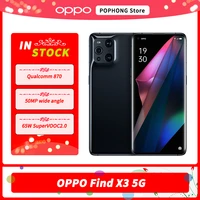 Original OPPO Find Mobile Phone 6 7inch 120Hz AMOLED Snapdragon 870 Octa Core 8GB RAM 128GB ROM 65W Super Flash Charge NFC