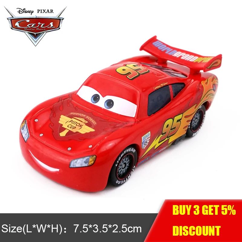 Disney Pixar Cars 2 Lightning McQueen 1:55 Металл литье под давлением автомобиля развивающие