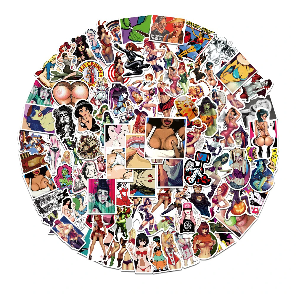1050100pcs sexy lady stickers diy waterproof graffiti decals for laptop car motorcycle water bottle women sticker packs free global shipping