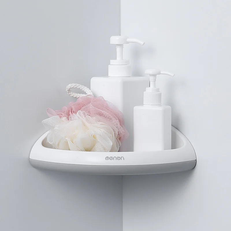 corner shelf bathroom storage bath rack shower organizer wall mounted adhesive shelf kitchen gadgets corner caddy suction cup free global shipping