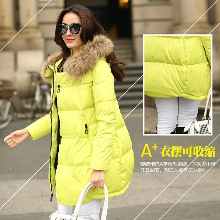 

New Winter Hooded Women Warm Down Coat new Casual Long Down Jackets Ladies Thicken Women Cotton Parka Outerwear Korean Coat