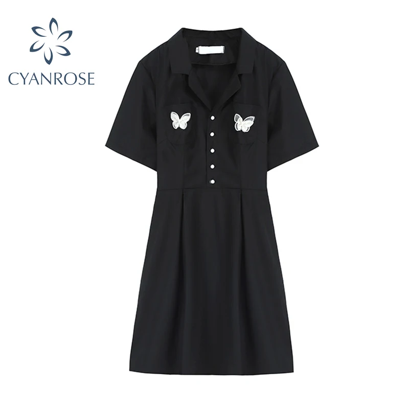 Женское готическое платье с коротким рукавом повседневное ТРАПЕЦИЕВИДНОЕ