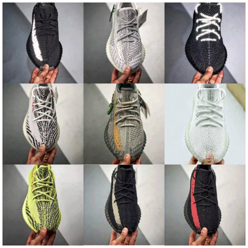 

21New Designer Of Top Quality Grey Gum 350 Men Women Running Shoes Cinder Beluga Static Reflective Black white Zebra Sport shoes