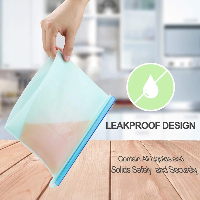 4 шт./упак. 1000ml печать замораживания сохраняющий свежесть сумки многоразовые