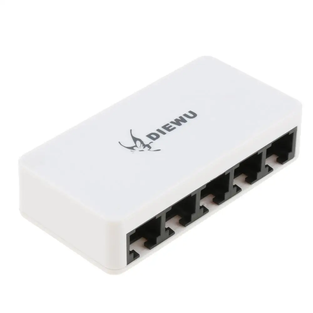 5 Порты Fast Ethernet RJ45 10/100 Мбит сетевой коммутатор концентратор для Mac Linux Xbox настольных ПК Портативный путешествия моноканальный центр