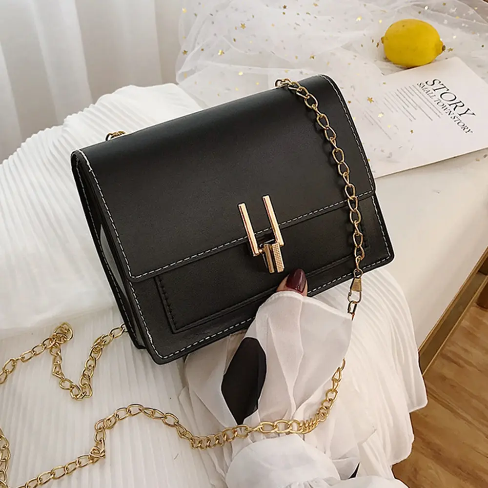 Модные 2020 Мини искусственная кожа женские сумки на плечо с цепочкой для женщин