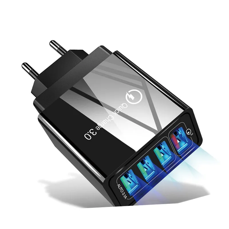 Зарядное устройство USB для быстрой зарядки адаптер телефона 3 0 iPhone XR 11 12 Huawei SAMSUNG